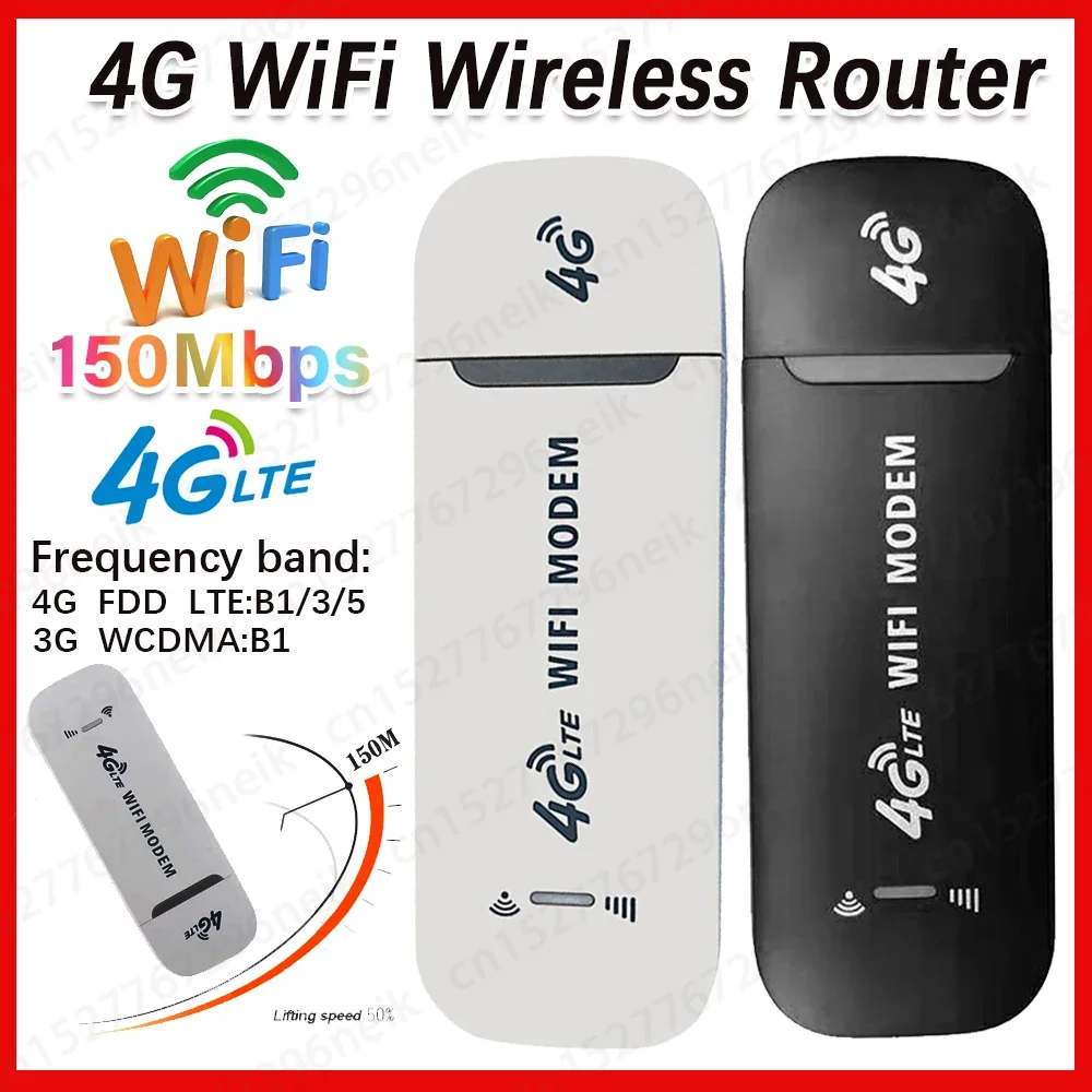 4G LTE Wireless USB Dongle Mobile Broadband Modem Stick 4G Sim Card Wireless Router Home Office Wireless WiFi Adapter 150Mbps