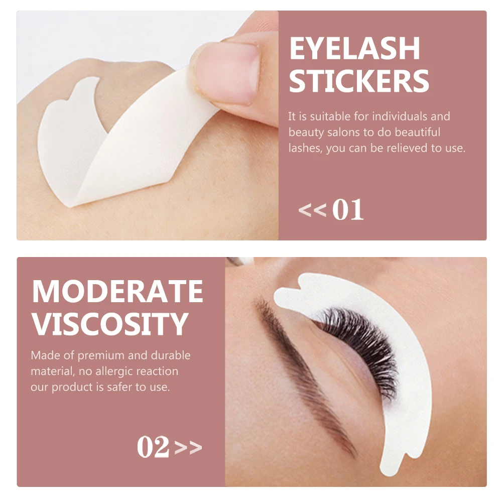 

10 White Foam Cotton Cushions Eyelash Pads Spacer Tools Stickers Durable Non Allergic Safe lashes Grafting Mats