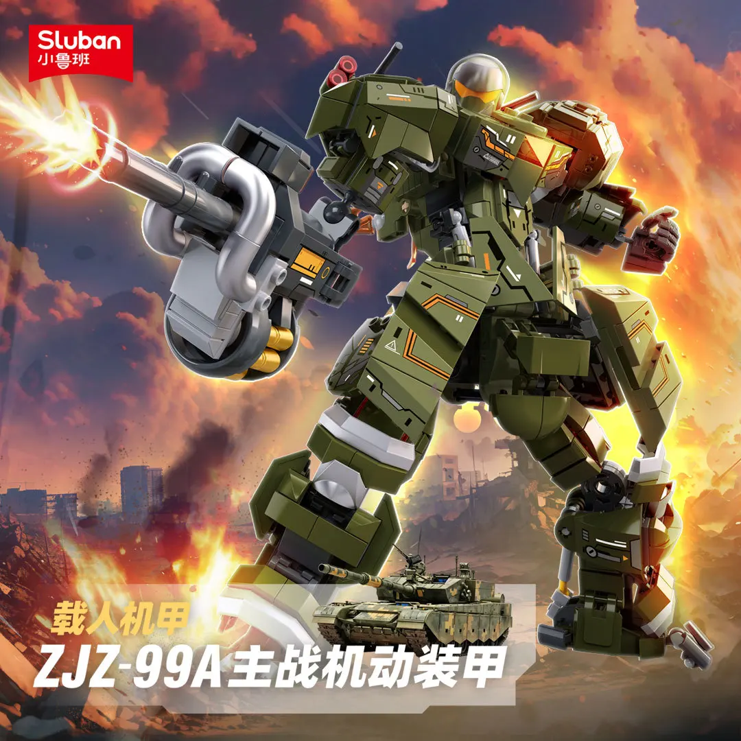 منتج مكعبات البناء الجديد B1580-1583: نموذج ميكا عسكري لبلد قوي ولعبة أطفال