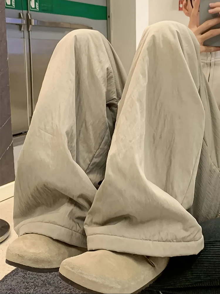 بنطال رياضي نسائي شتوي مبطن بالصوف سميك مستقيم الساق للرياضات الكاجوال، مقاوم للرياح والبرودة