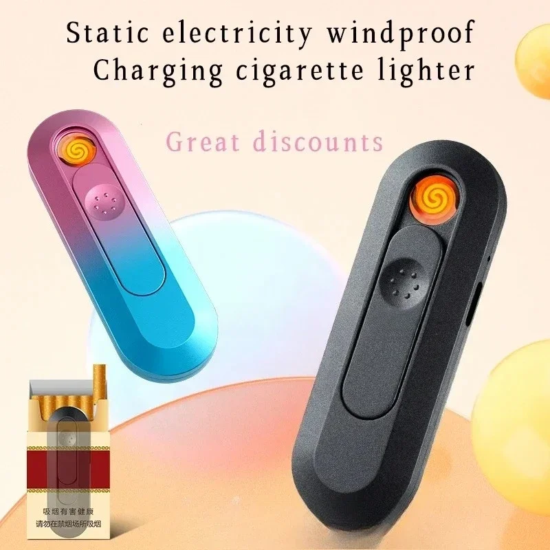 Mini Windproof Tungsten Cigarette Lighter USB Charging Silent on the Whole Network The Most Favorable Cigarette Accessories
