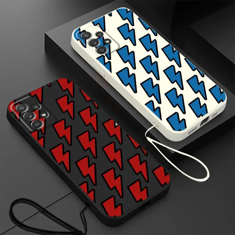 

Fun Lightning Phone Case for Samsung Galaxy A51 A13 A14 A15 A35 A11 A12 A22 A52 A36 A26 A24 A34 A16 Soft Cover