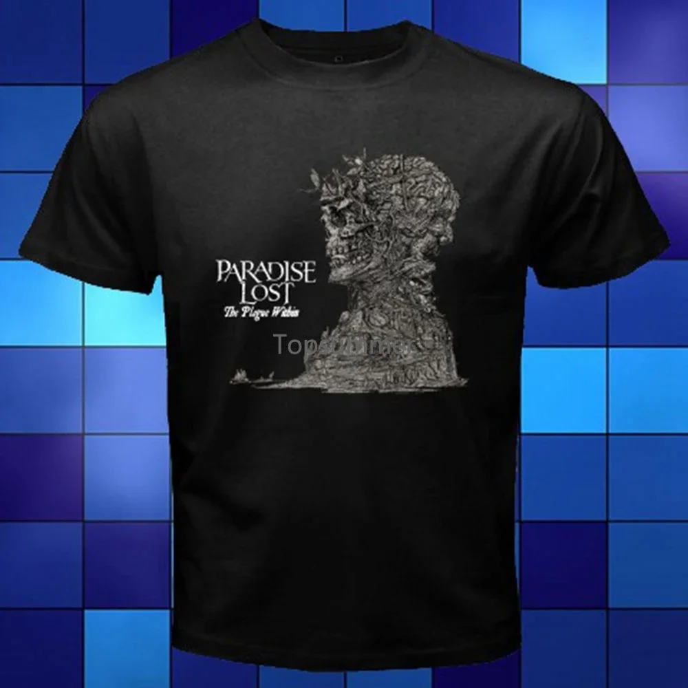 T-shirt pour homme, nouveau, Paradise Lost The Plague Within Metal Rock Band