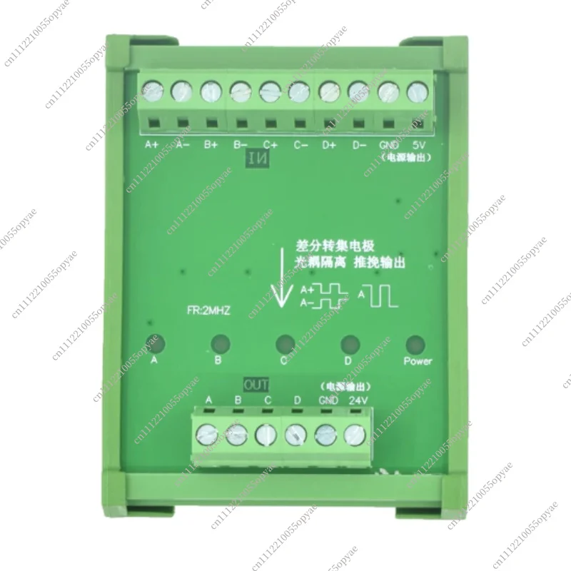 Differential to Single Ended Signal Converter TTL to HTL Encoder Adapter High Speed Level Module