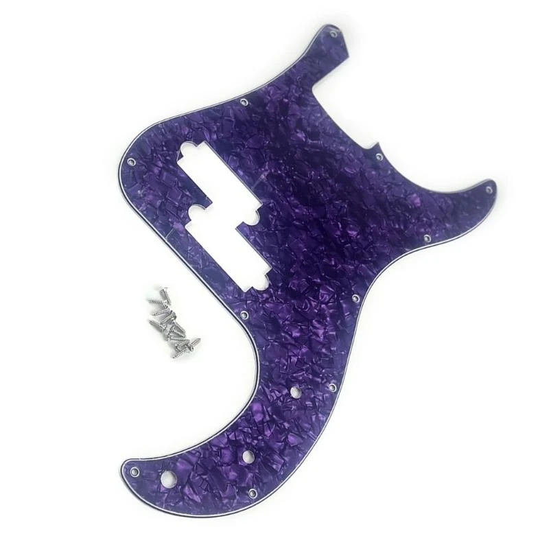 11 Hole Bass Pickguard Electric Bass Scratch Plate 4 String Bass Pickguard for Standard Bass