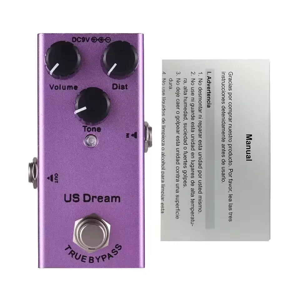 Electric Guitar Effect Pedal US Dream Effect True Bypass American Metal Distortion Metal Case High Quality ZP-04