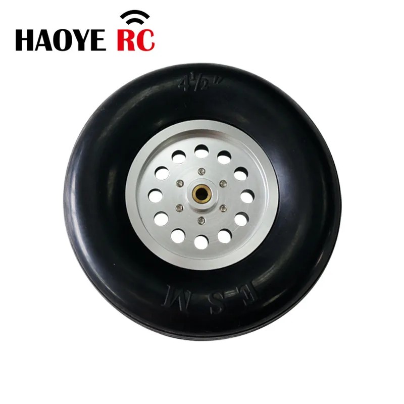 Haoye 1 Pc Aluminum Hub Rubber Wheel Landing Gear Wheels Tires Tyre For RC Airplane Replacement Accessory