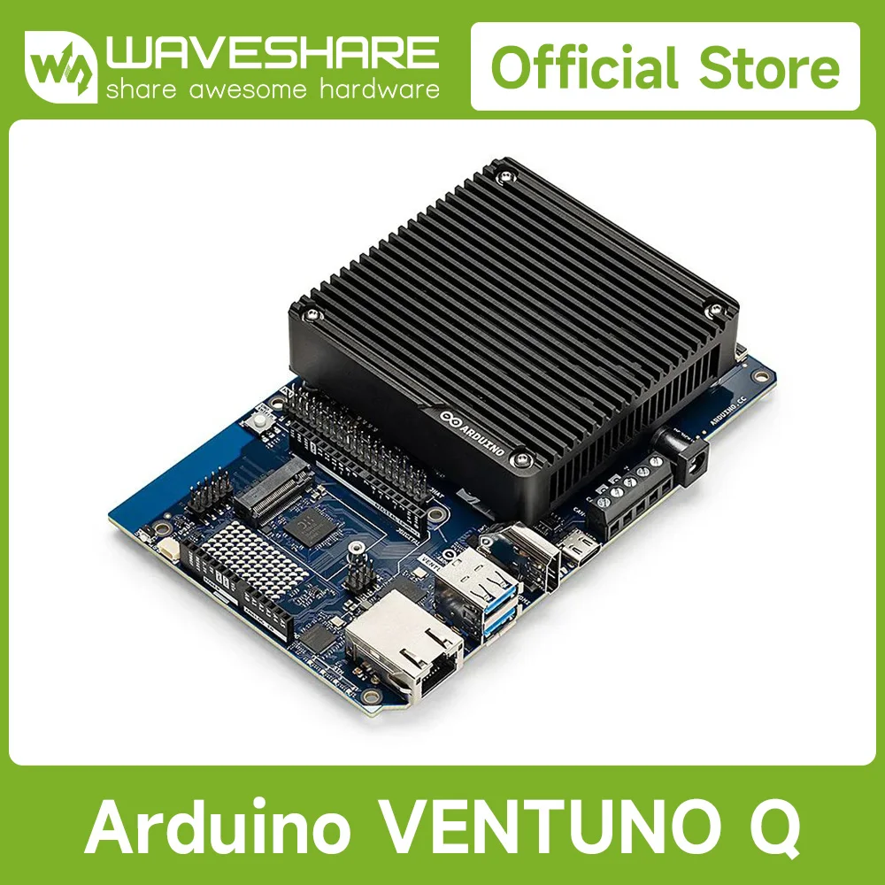 Arduino VENTUNO Q Edge AI Computer with Qualcomm + STM32 Dual-Brain Architecture, 40 Dense TOPS, Extensive Expansion