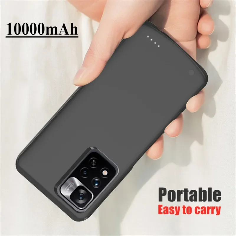 10000mAh For Xiaomi Redmi Note 11 Pro Plus Note11 External Battery Cases Power Bank Cover For Redmi Note 11 Pro Powerbank Cases