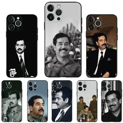 S-Saddam Hussein Iraq Arabic Phone Case For iPhone 16,15,14,13,12,11,Plus,Pro Max,XS,X,XR,SE,Mini,8,7 Soft Silicone Black Cover