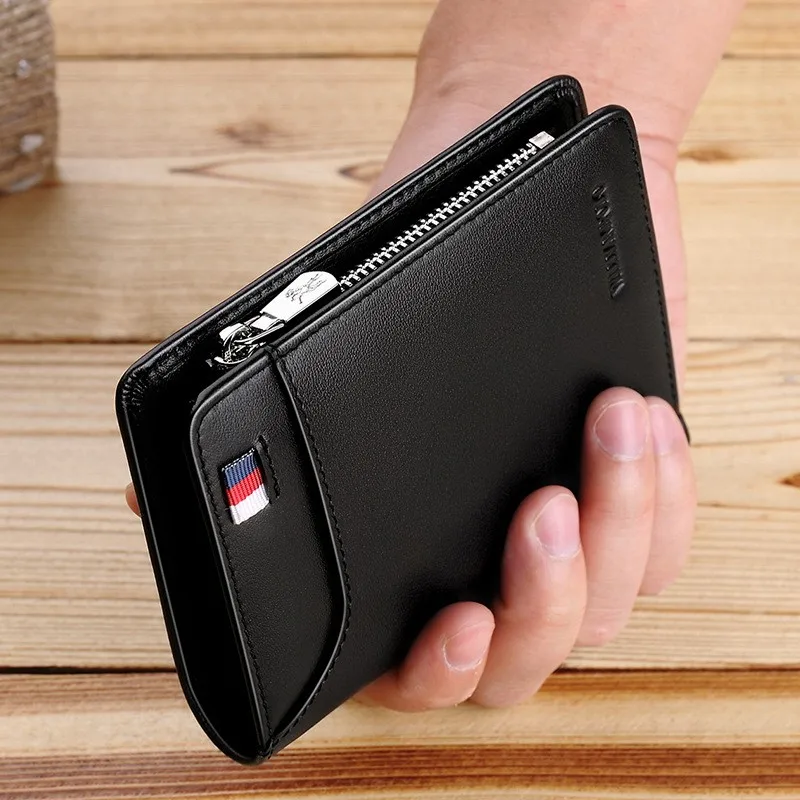

WILLIAMPOLO Brand Men's Wallets Thin Male Wallet Card Holder Cowskin Soft Mini Purses New Design Vintage Men Short Slim Wallet