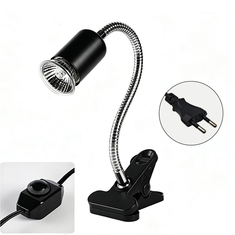 Reptile Heat Lamp UVA UVB Light Rotatable Basking Spot Light Simulated Sunlight For Turtle Lizard Dimmable Heating Lamp ﻿