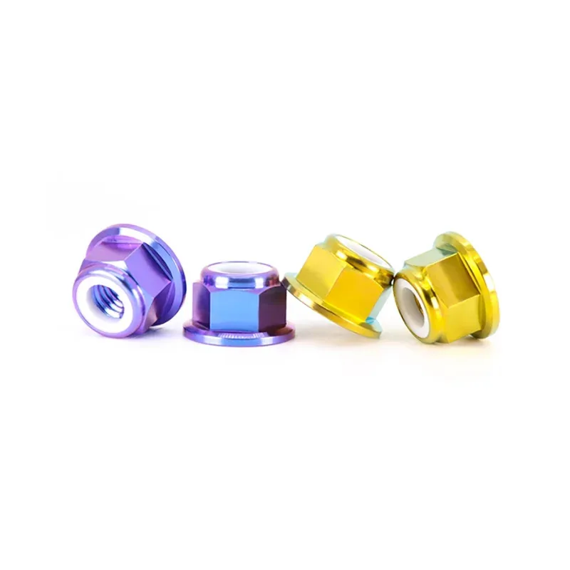 

M5 M6 M8 M10 M12 Titanium Alloy Flange Nut with Nylon Insert Lock