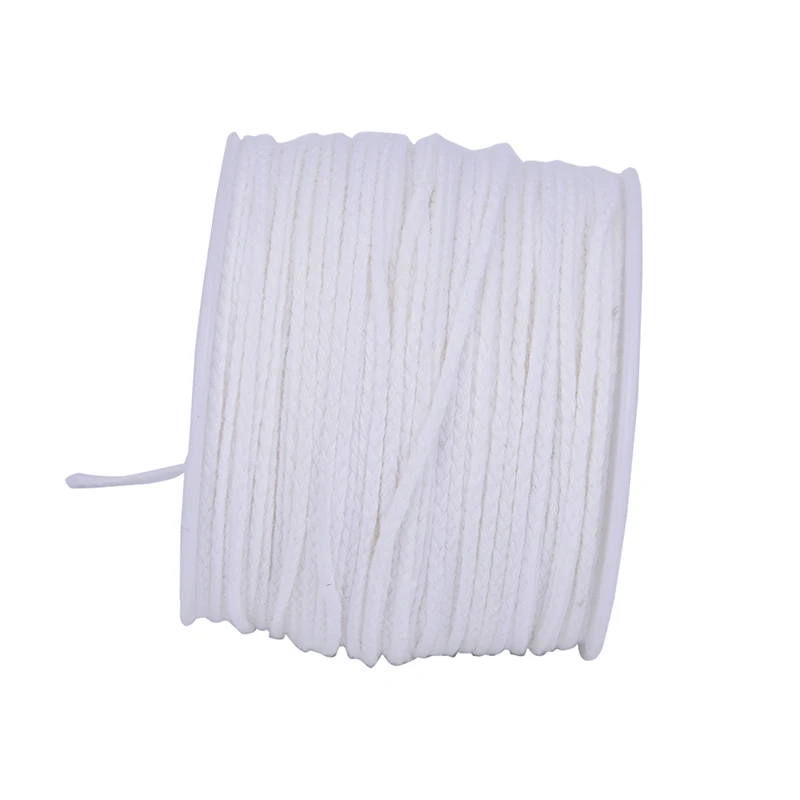 /KQM/61m x 2.5mm Spool of Cotton Square Braid Candle Wicks Core For Candle Making