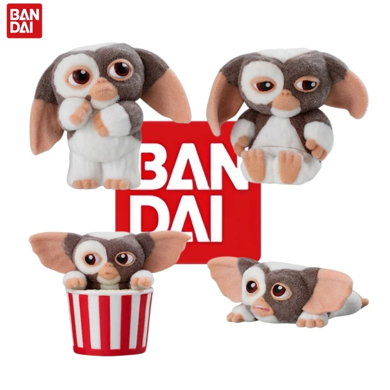 Bandai Gremlins Gizmo Flocked Figure Gashapon Capsule Collectible Figurine Horror Movie Desktop Decor For Adult Collectors