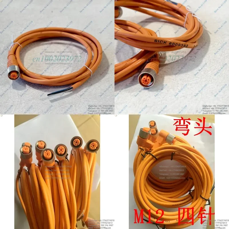 

1PC DOL-1204-G02M 6009382 Sick Sensor Connecting Cable M12 4Pins New DOL-1204-W02M 6009383