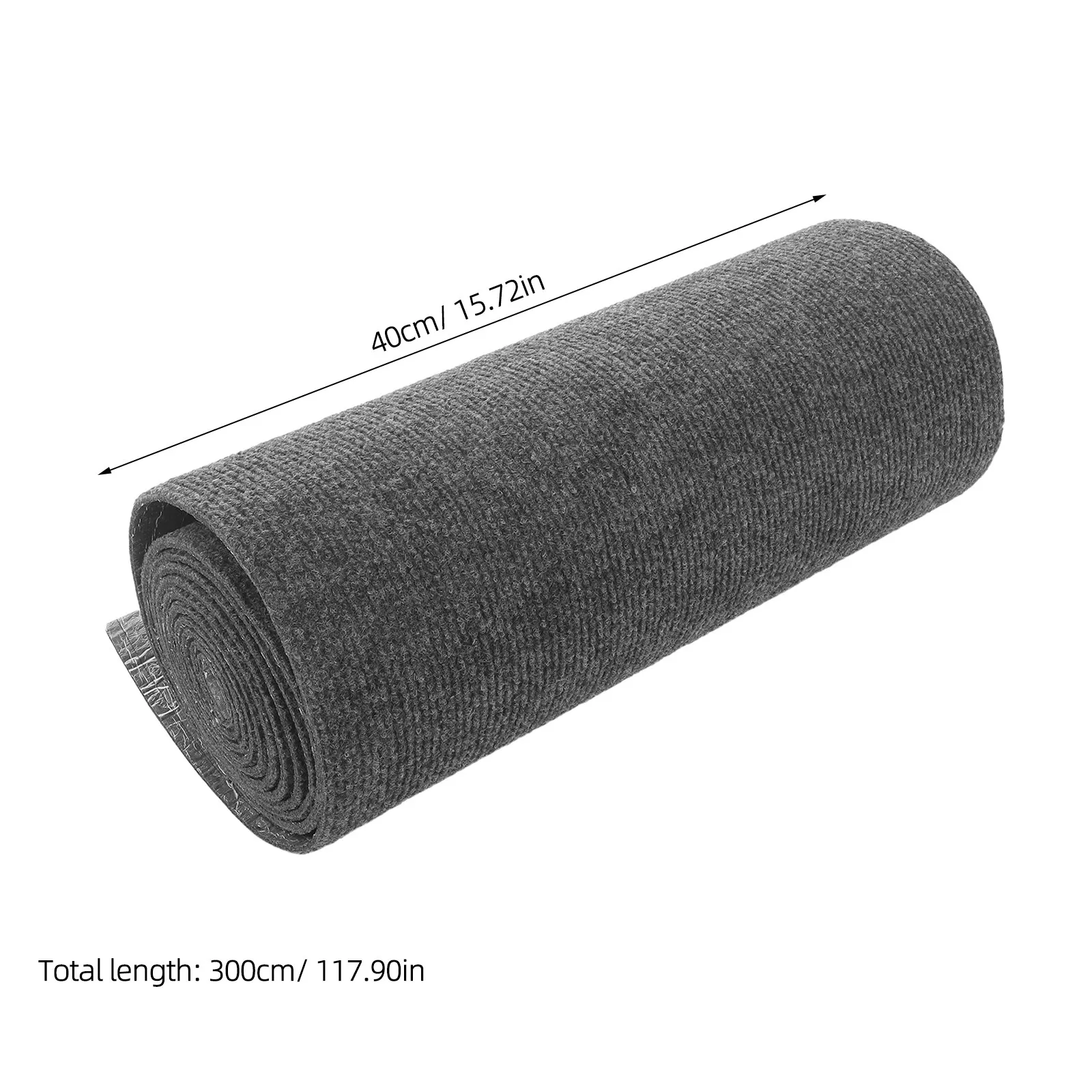 Self Adhesive Carpet Roll Dark Gray 15.75x118.11in Waterproof Non Slip Peel and Stick Floor Tiles for Bedroom Office Stair