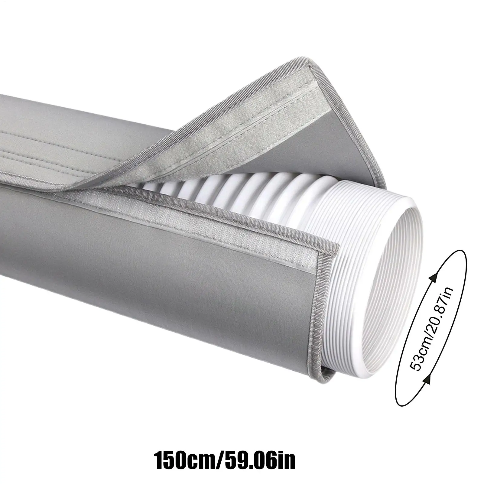 Universal Air Conditioner Hose Cover Wrap Portable AC Hose Insulation Sleeve with Elastic Band Improve Cooling Performance Home view 6