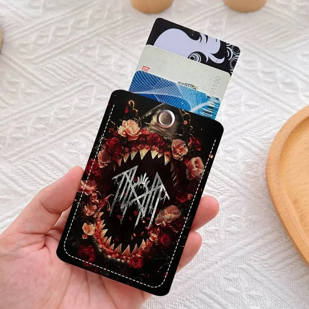 النوم روك باند T-Token حاملي بطاقات طالب بطاقة الهوية الغطاء الواقي حالات طالب الحرم الجامعي بطاقات الوصول مفتاح سلسلة مكافحة خسر #6