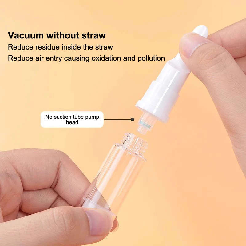 1PC 5/10/15ml Clear Foundation Dispenser Bottle Portable Travel Essence Sample Container Airless Vacuum Eye Gel Cream Empty Tube