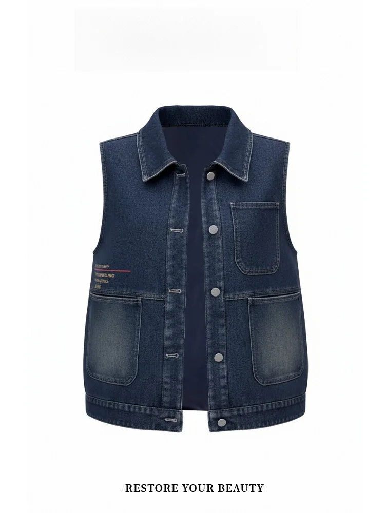 

Thiened Denim Svel Warmth Cardigan Women's Sle Autumn Winter New Arrival Jaet Outerwear ort Length Collar