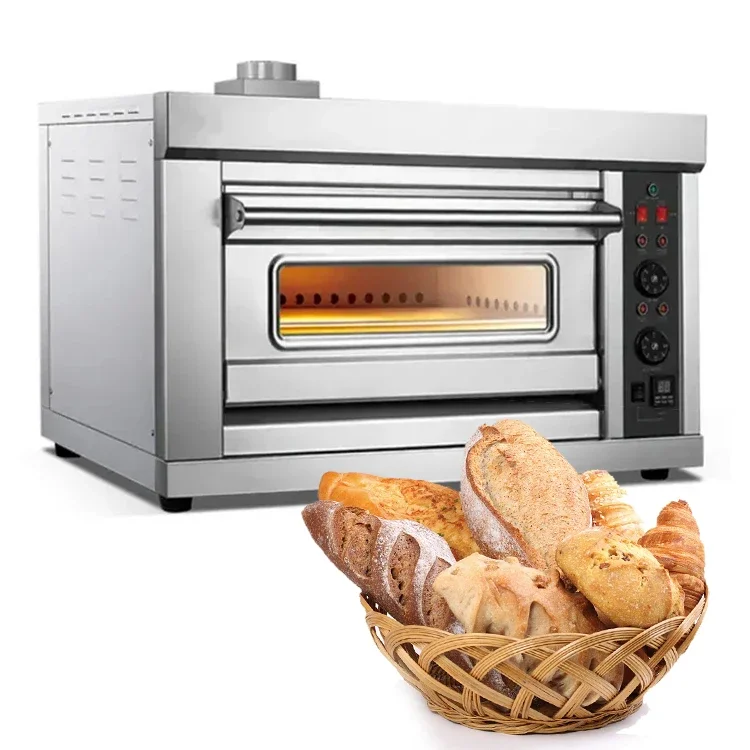 Commercial  gas oven Single layer cake baking oven commercial stove with stone gas pizza price