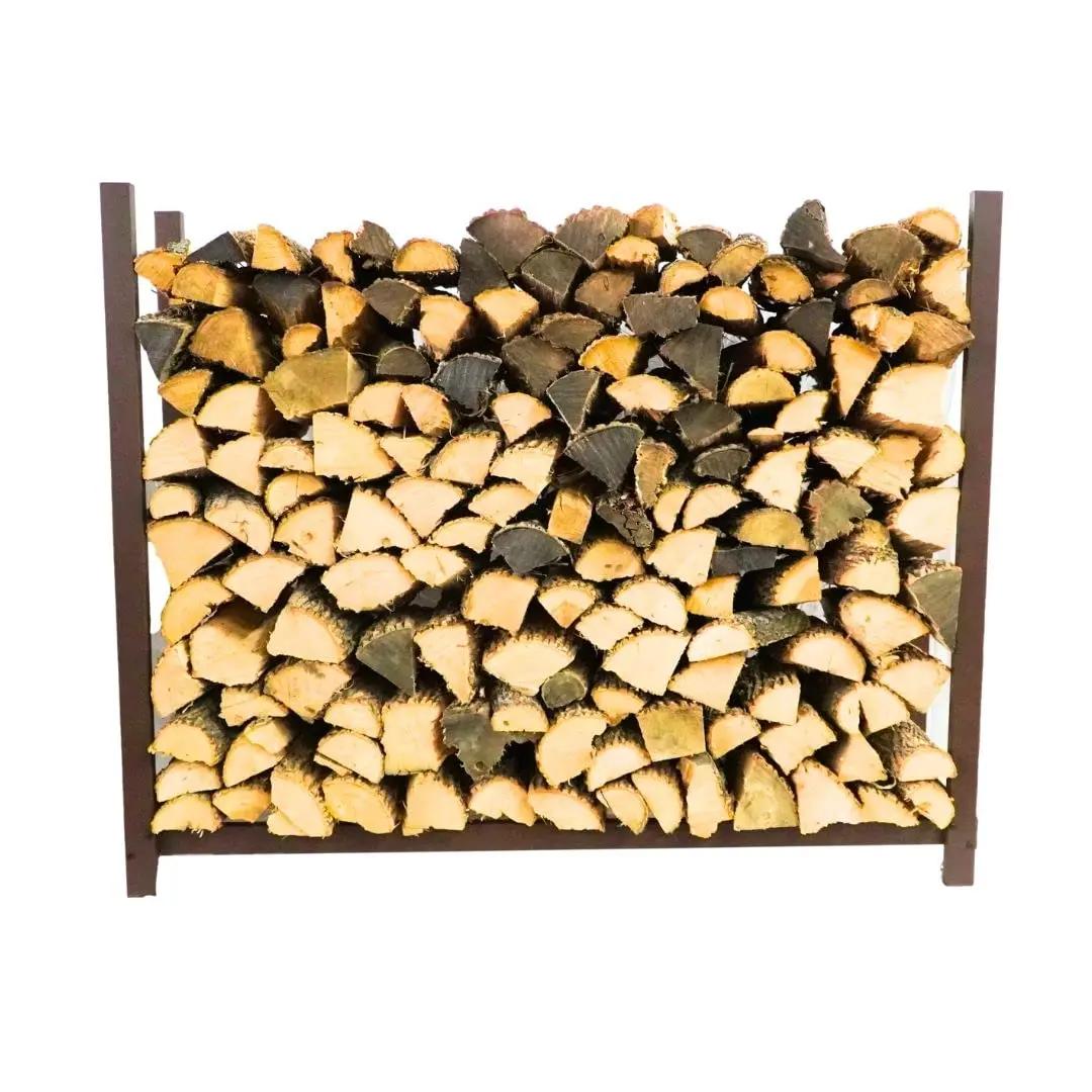 5-Foot Brown Raised Firewood Rack, 1/8 Cord w/o Cover|Made in USA, Customized