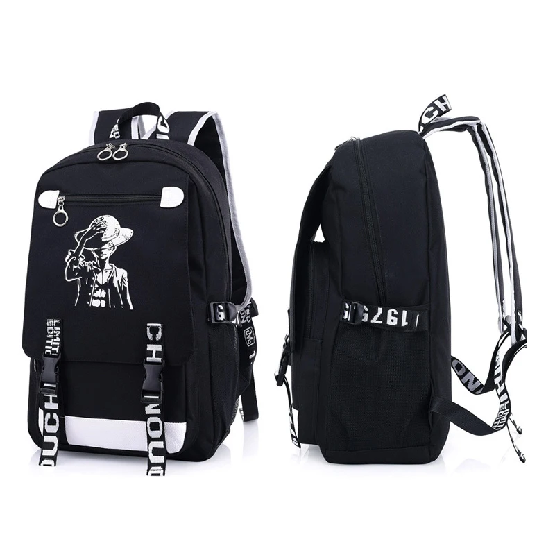 2022 Luffy One Piece Anime Backpacks High Quality Unisex Cartoon Bags Teenagers Mochila Laptop Backpacks Double Shoulder Bags