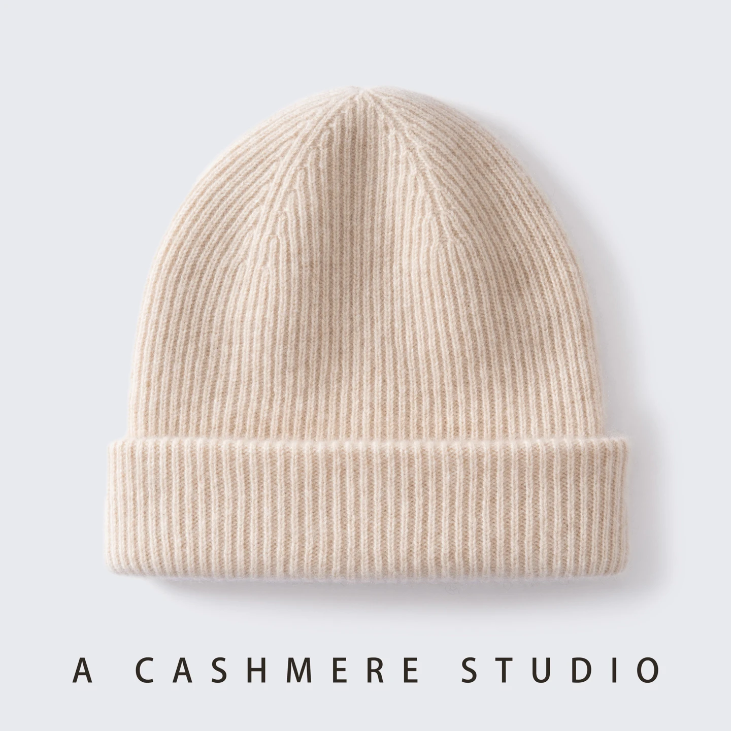 A-Class 100% Pure Cashmere Hat Men And Women Knitted Double-Layer Thick flanged Hat Autumn Winter Warm And Cold Resistant Hat