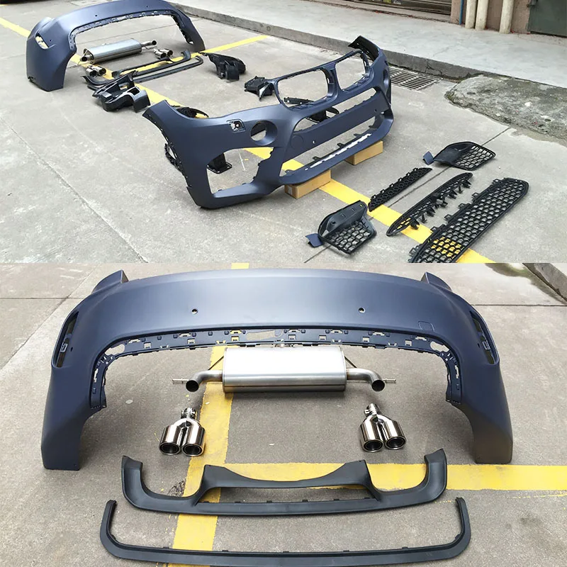 

Suitable for X6 F16 Body Kit New Design Upgrade to X6M Style PP Bumper Grille Complete Side Skirts Front Lip Rear Diffuser