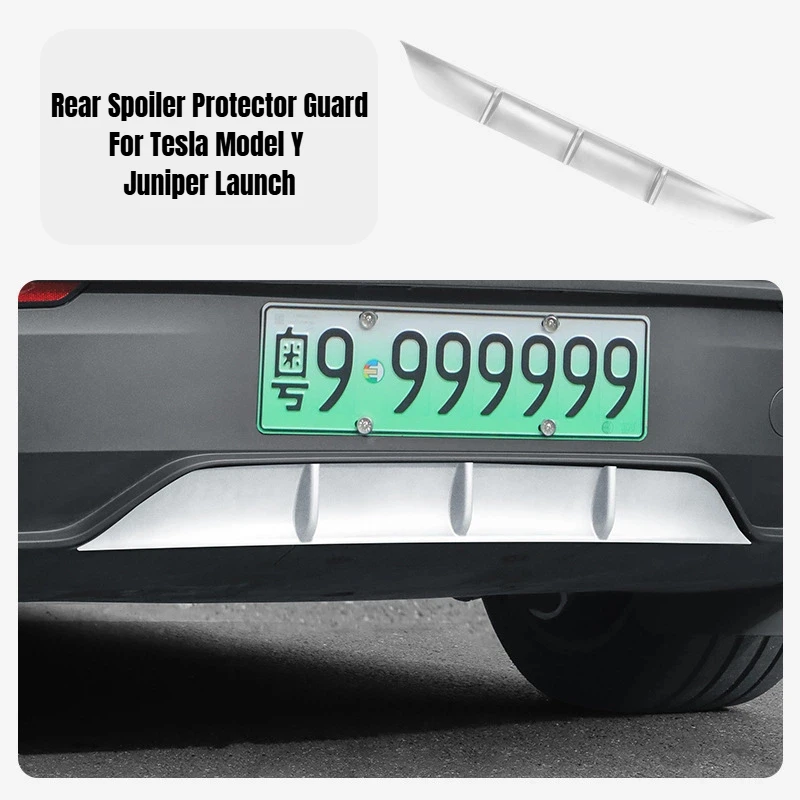 

For Tesla Model Y Juniper Launch 2025 2026 Rear Car Spoiler Protector Guard Carbon Accessories Fiber Pattern ABS Air Knife Cover