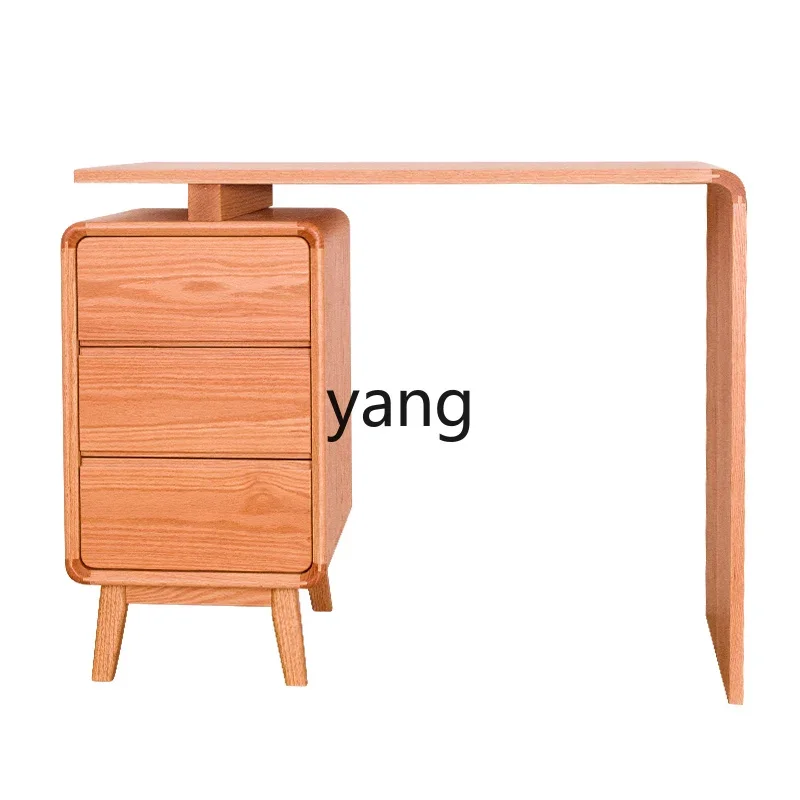 

LTT all solid wood desk retractable home desk modern simple desk