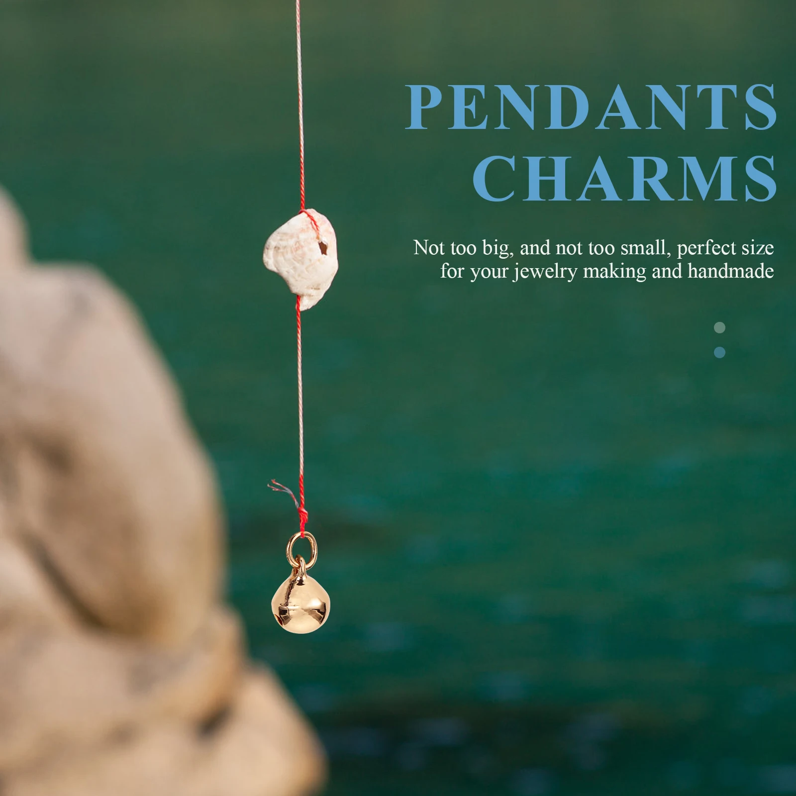 

50Pcs Bell Pendants DIY Necklace Bracelet Charms Jewelry Making Supplies Christmas Decor Jewelry Pendants Earrings Charms