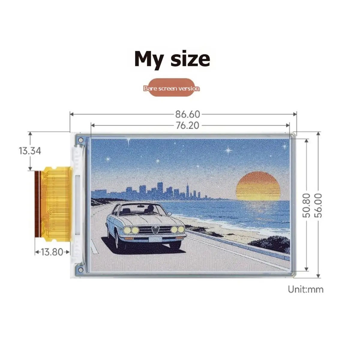 3.6 Inch E-Paper Display Module E6 Full-Color SPI EPaper Screen 3.6inch E-Paper (E)
