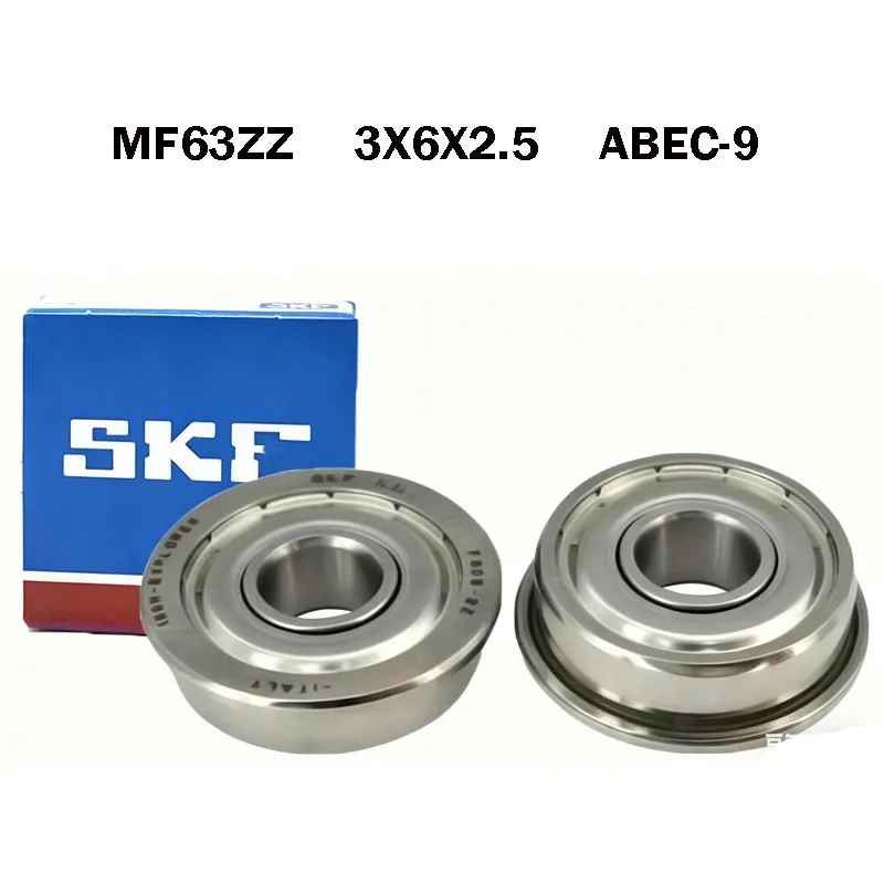 10PCS MF63ZZ SKF bearing Metal Shielded Miniature Ball Flanged Bearings MF63Z ABEC-9 3x6x2.5mm For 3D Printer Original bearings