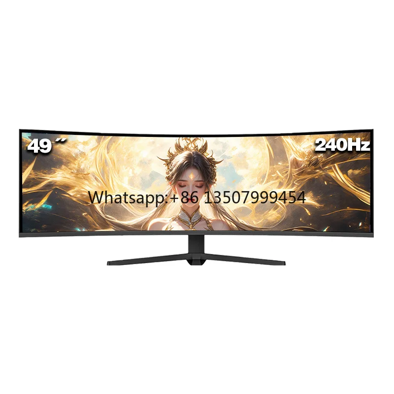 Ultra Wide 49-Inch Curved PC Gaming Monitor 240Hz 5K PBP HDR High Resolution for Rapid Desktop Transportation