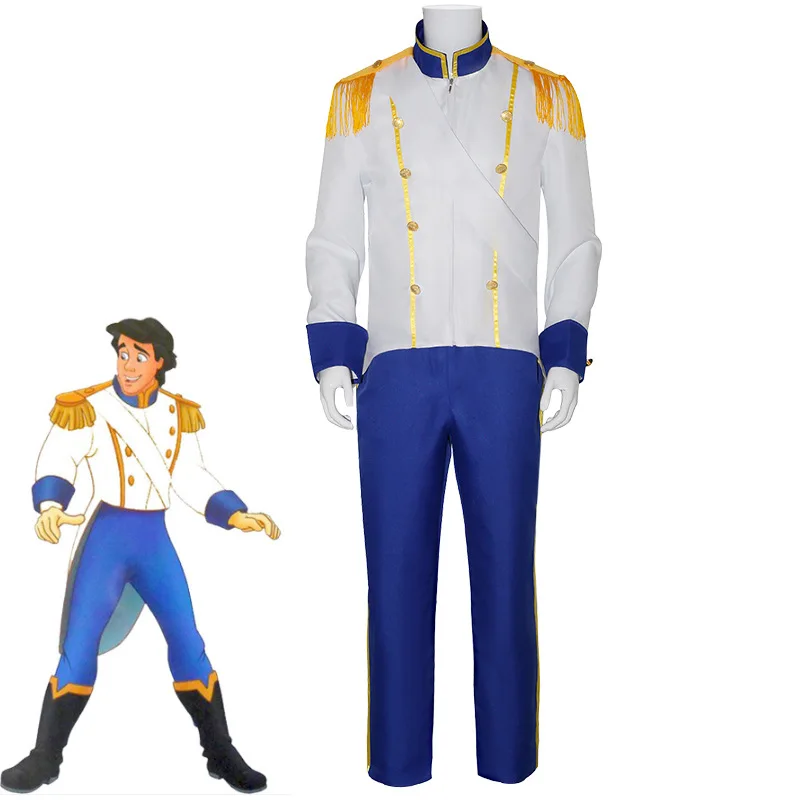 

Anime Deluxe The Little Mermaid Prince Eric Costume Cosplay Disguise Carnival Performance Party Costume Adult Birthday Gift