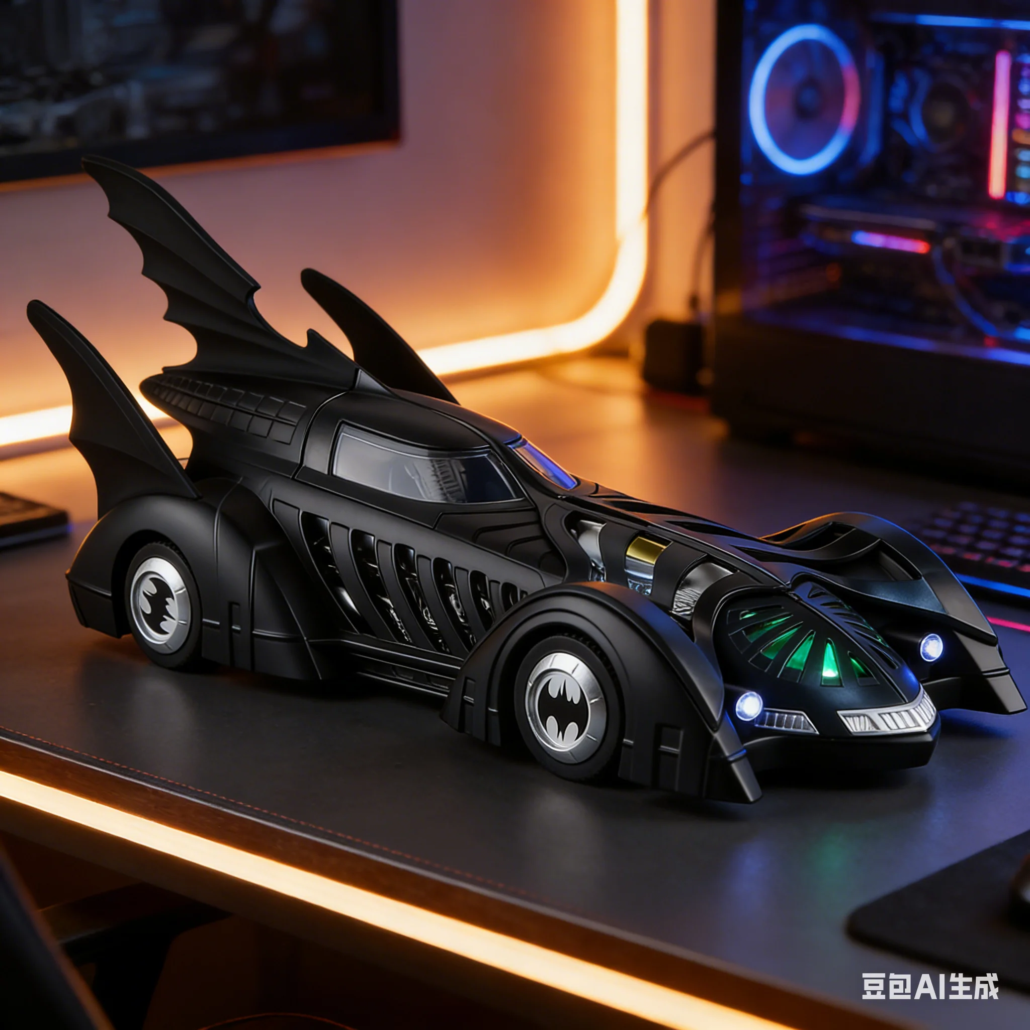 1:32 1995 Batmobile Alloy Diecast Model | Pull Back, Lights & Sounds | Cool Collectible & Ideal Gift