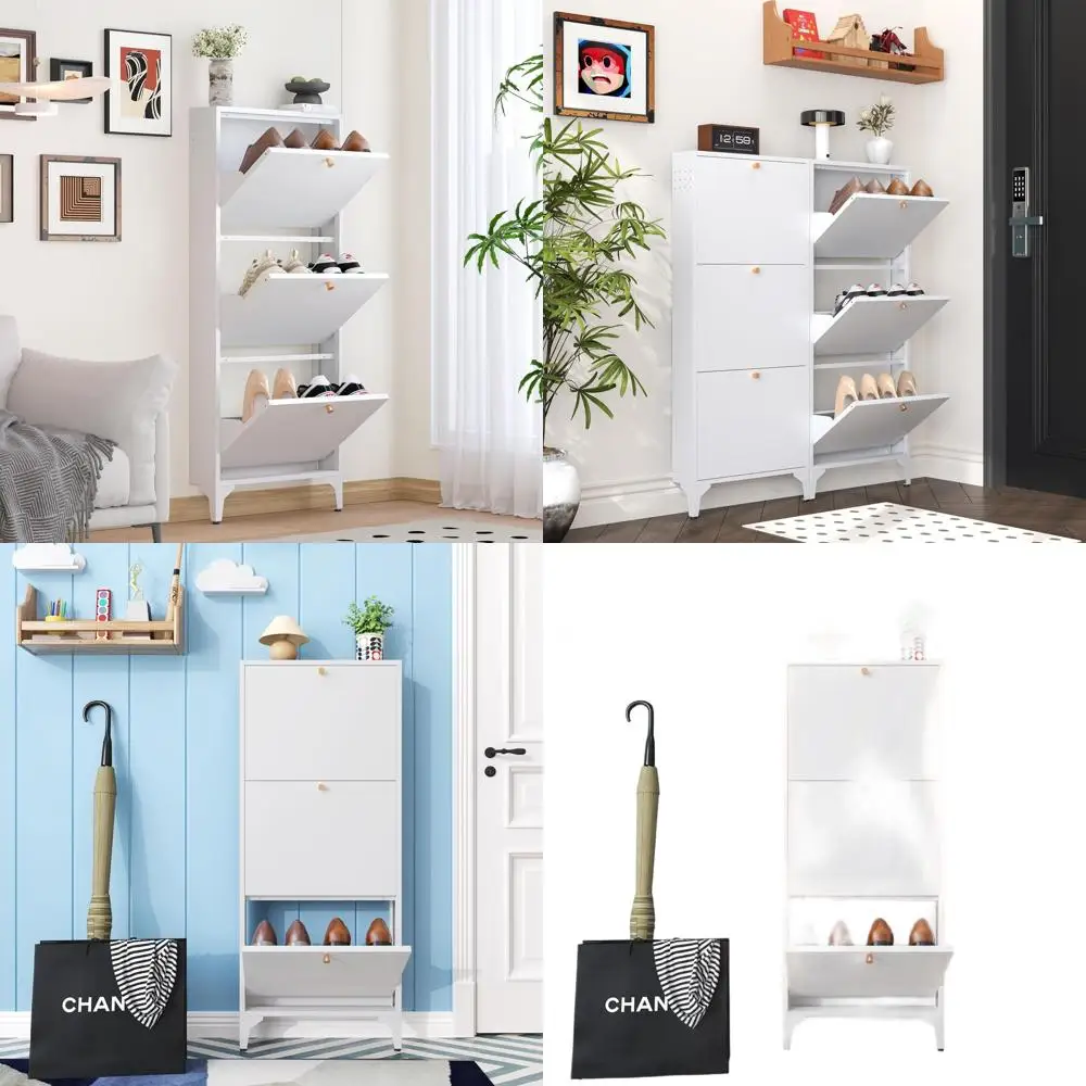 

Freestanding Shoe Storage Cabinet with Legs for Entryway and Living Room