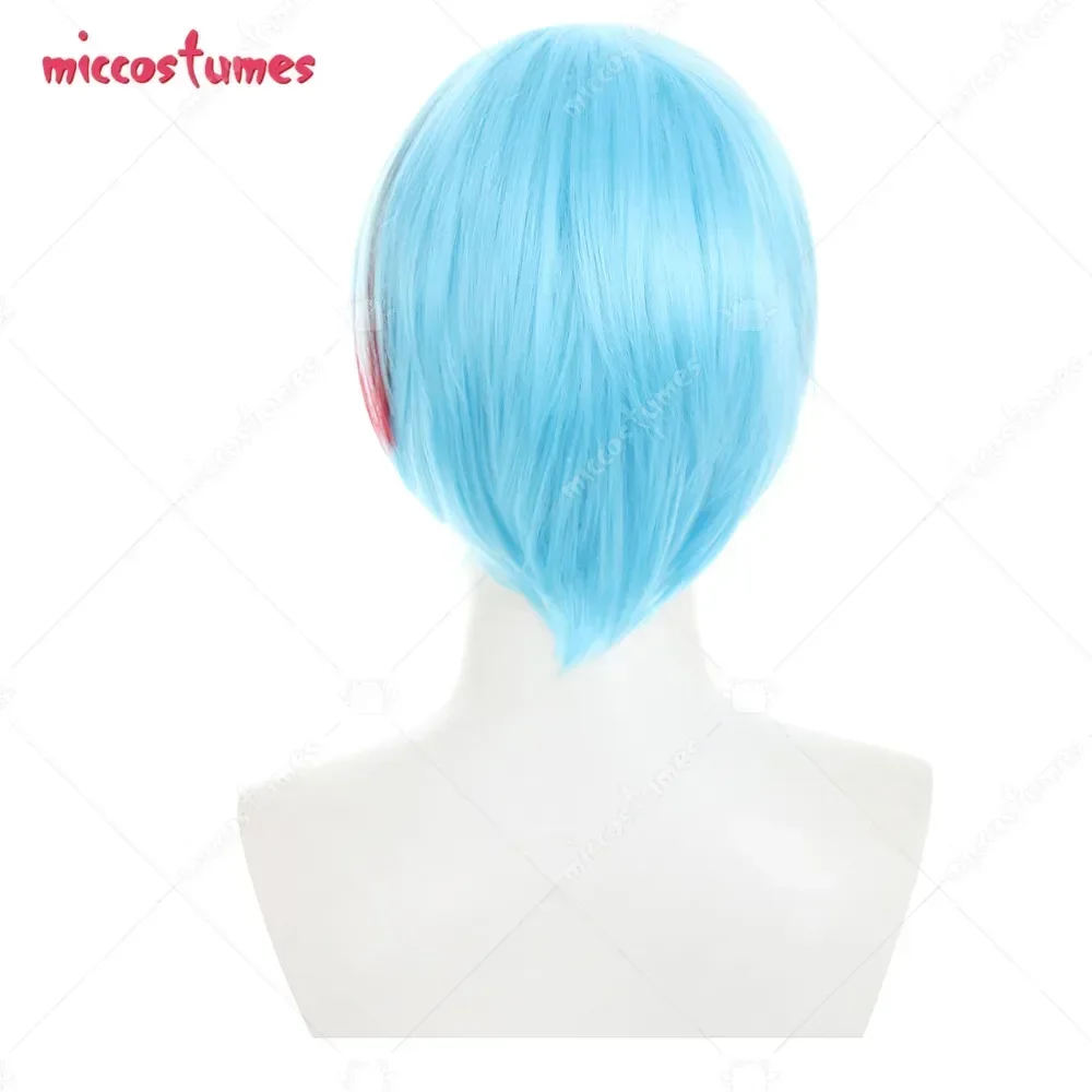CosplayPenny コスプレウィッグ ブルー レッド ショートウィッグ ハロウィン用