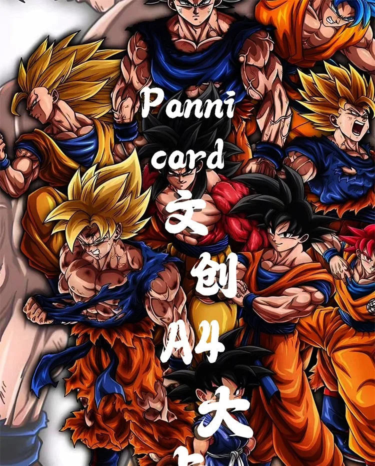 Carte de collection Dragon Ball A4 pour enfants, jeu de cartes Lotus, Super Saisuperb, Son Goku, Anime Rick Flash, carte dessinée à la main conviviale rée, jouet cadeau