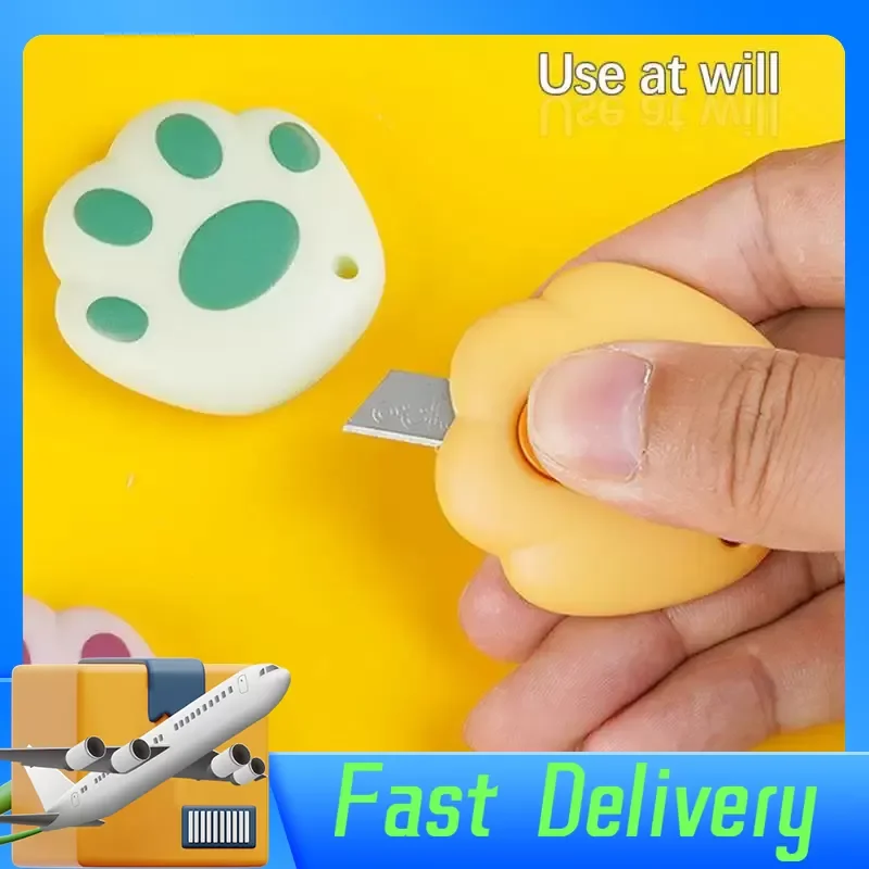 1-10PCS Mini Practical Utility Knives Kawaii Flowers Paper Cutter Retractable Envelopes Opener Portalble Pocket Knife Office