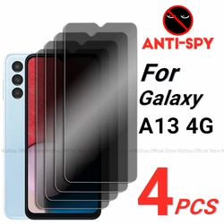 2/4PCS Privacy Screen Protector For Samsung Galaxy A13 4G Anti-Spy Tempered Glass Samsung Galaxy A13 4G Glass For Galaxy A13 4G
