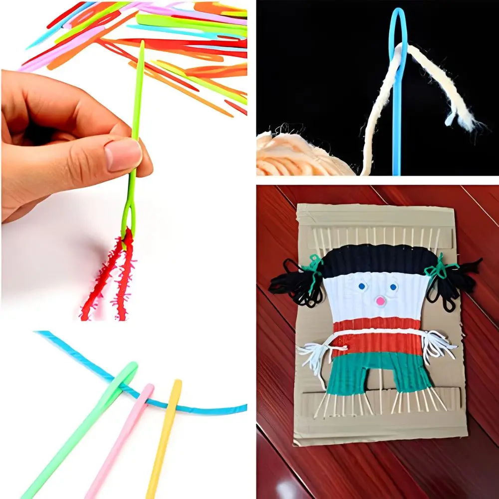 50/150pcs 7cm Random Blunt Tip Sewing Needles for Knitting, Crochet, Yarn Weaving, Embroidery, DIY Crafts & Art Projects YMY view 6