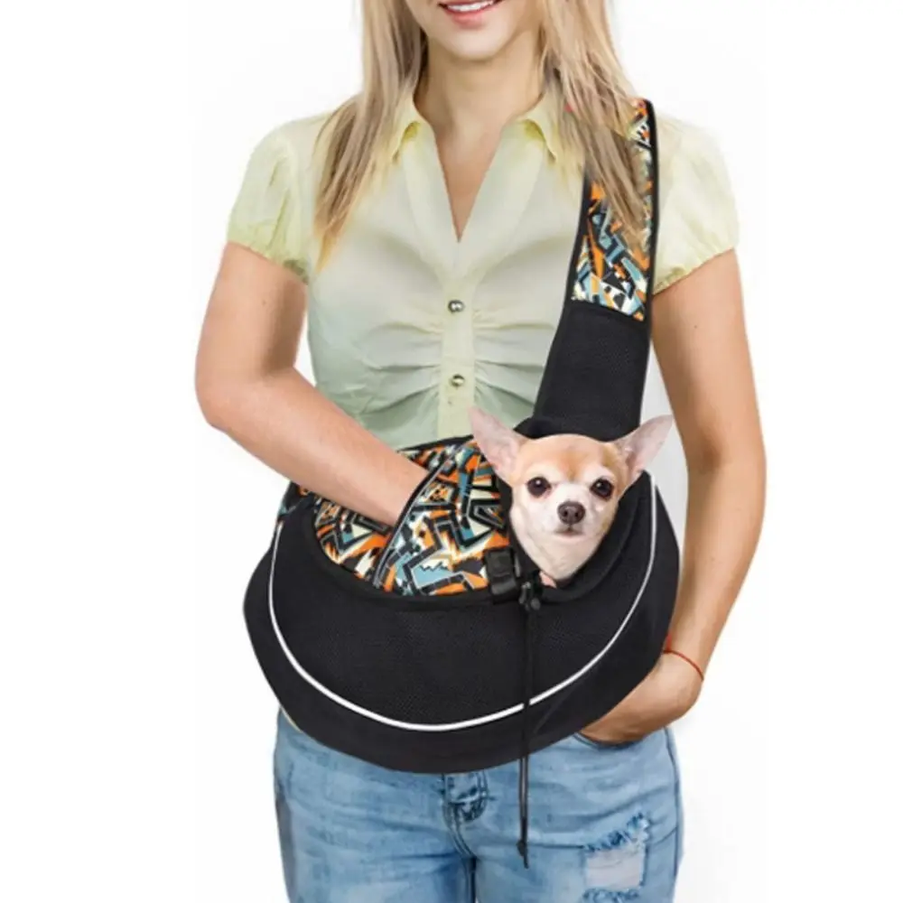 

Portable Pet Dog Carrying Bag Breathable Hand Free Cat Sling Carrier Pack Comfortable Adjustable Shoulder Crossbody Bag