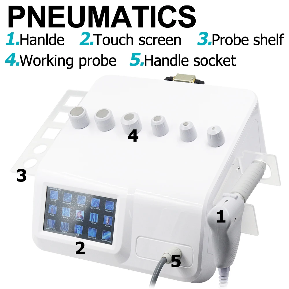 12 Bar Shockwave Therapy Machine For ED Treatment Pain Relief Professional Pneumatic Shock Wave Body Massager Health Care