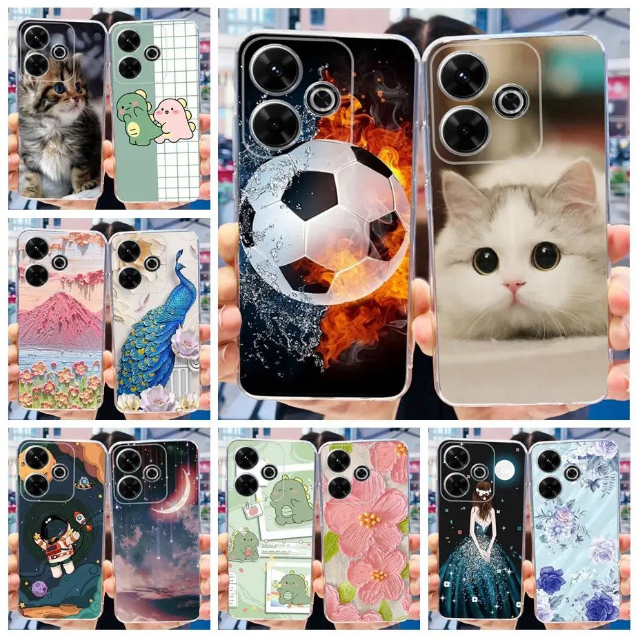 For Xiaomi Poco M6 4G Case New Fashion Painted Cover Soft Silicone Phone Case For Xiaomi Poco M6 Pro PocoM6 5G Back Cover Fundas