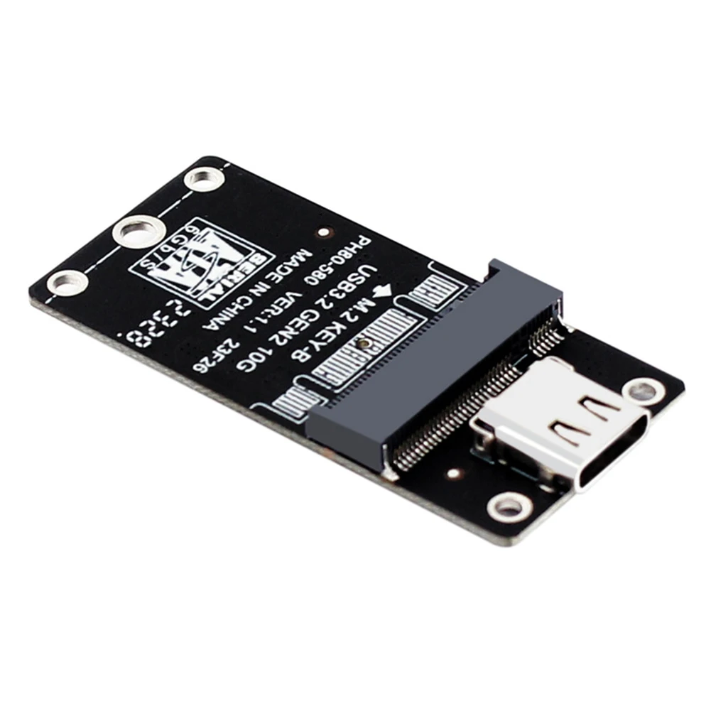 M2 NGFF SSD Adapter SATA3 6Gbps NGFF To USB 3.2 Type-C Adapter Card JMS583 SSD To USB 3.2 Converter Support M2 SSD 2230/42/60/80