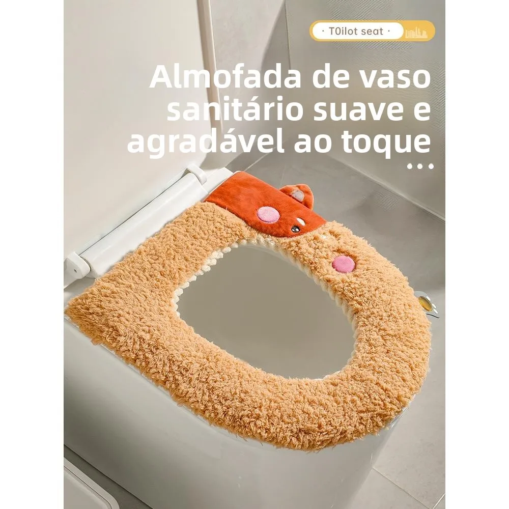 厚みのある防水トイレシートクッション、粘着式便座シート、オールシーズン対応、家庭用、冬用新モデル
