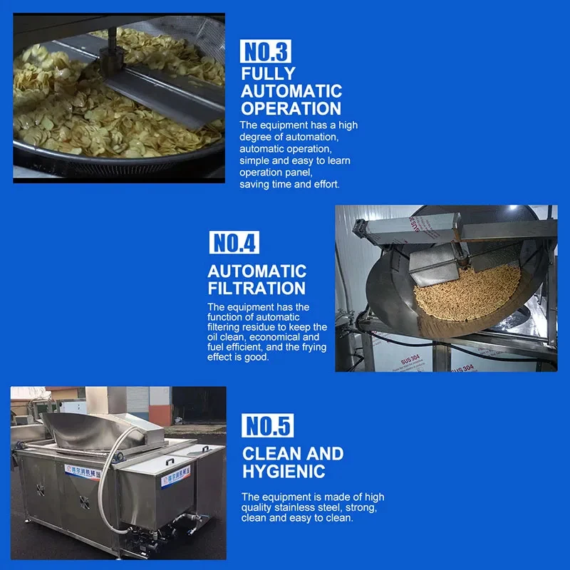 Industrial semi-automatic banana chip High-efficiency fryer Mass production New type